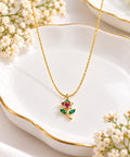Anti-tarnish Elegant Flower Charm Necklace