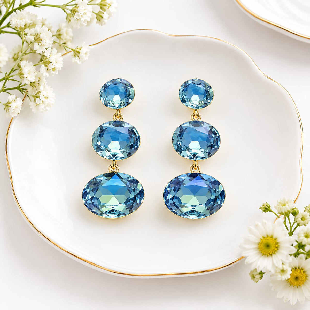 Aurora Borealis Premium Crystal Drop Earrings