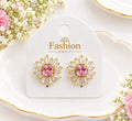 Premium Crystal Sunflower Stud Earrings