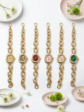 Anti-tarnish Women's Gold Link Oval Watch