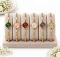 Vintage-Inspired Diamond Shaped Bangle Bracelet Watch for Women