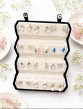Korean Stud Earrings 12 Pair Gift Set - Silver