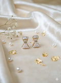 Anti-tarnish Crowned Pearl Pyramid Stud