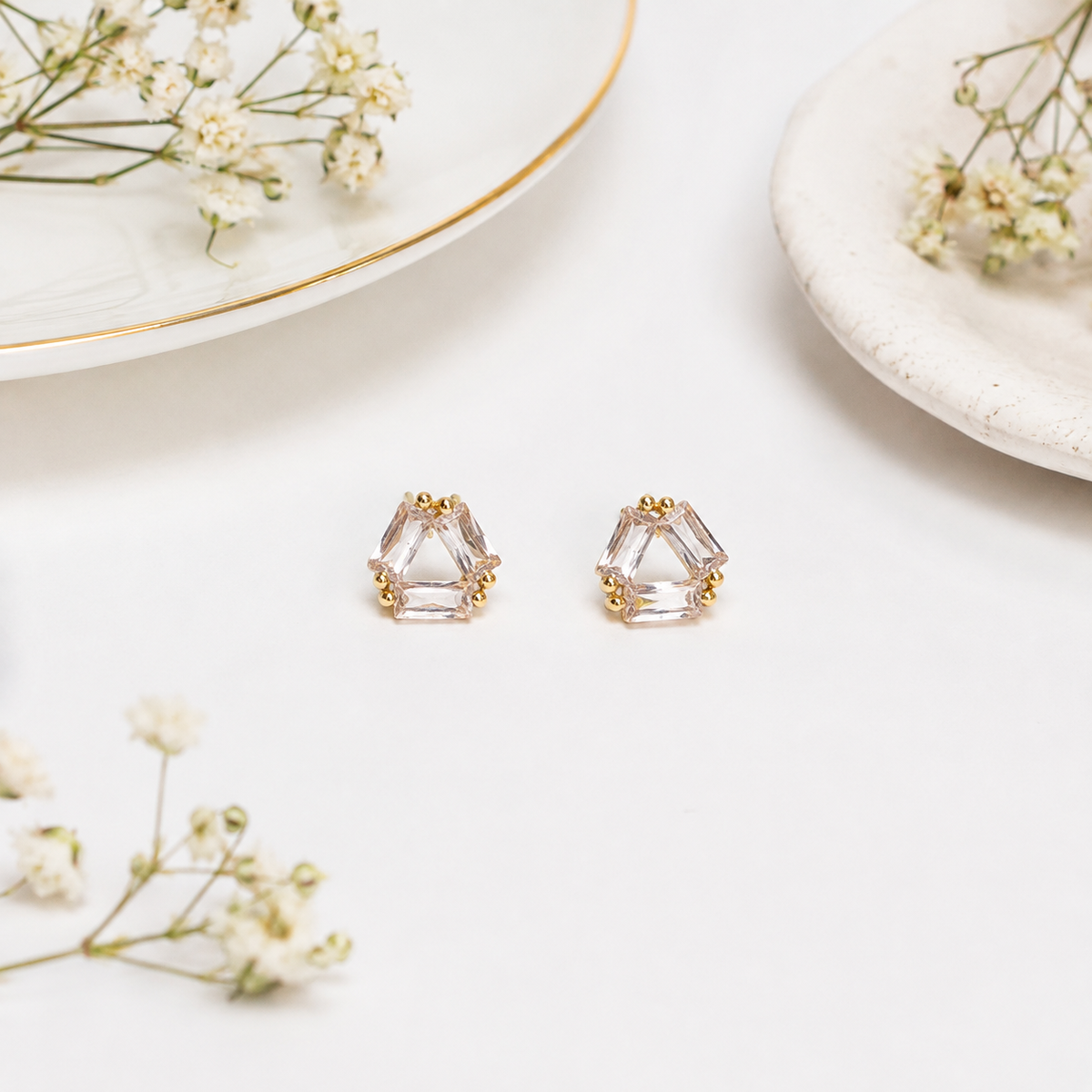 Cluster Pentagon Ball Back Stud