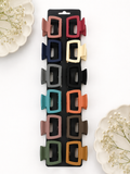 Matte Open-Square Hair Claw Clips