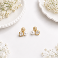 Anti Tarnish Crystal Glow Trio Stud