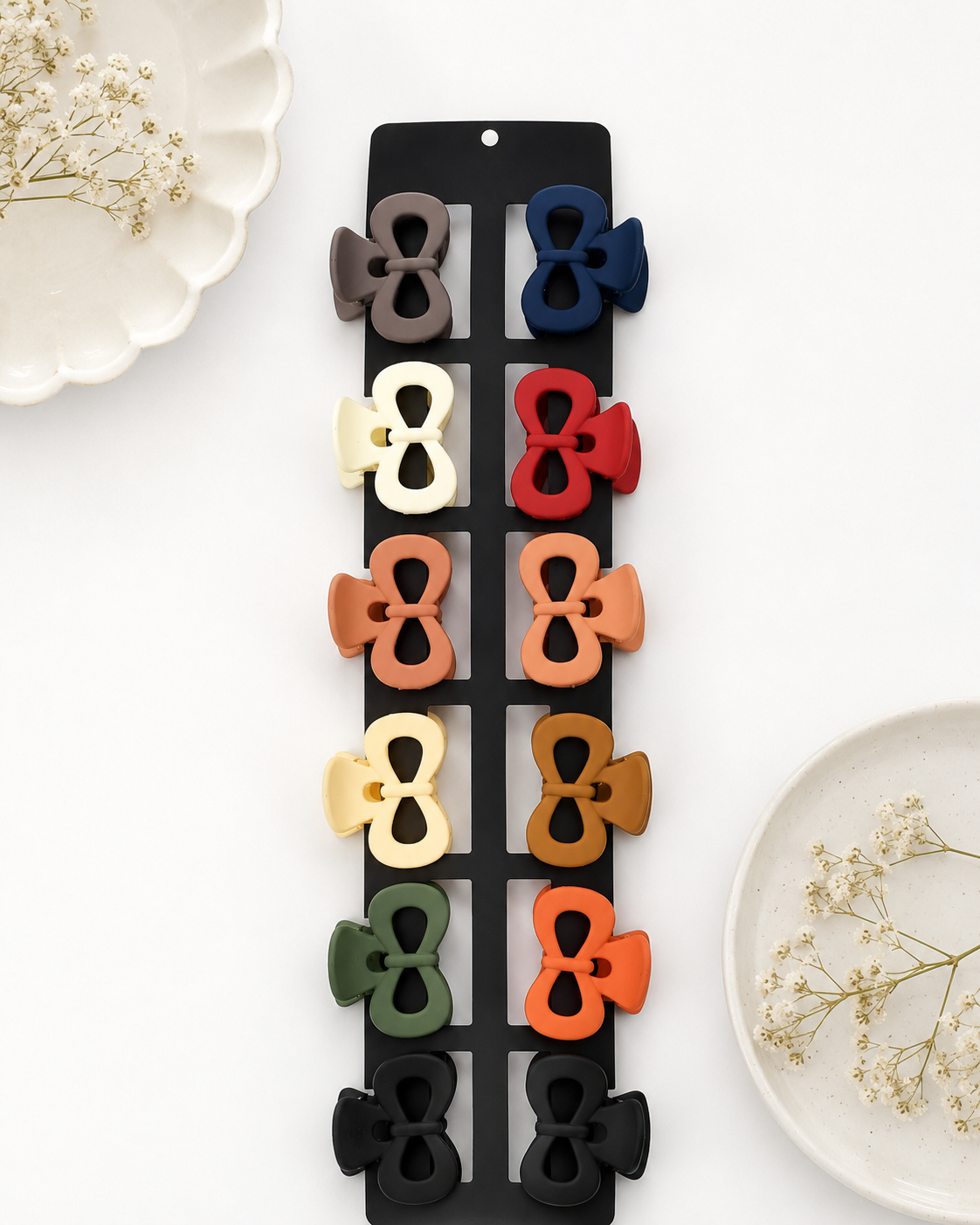 Matte Infinity Bow Hair Claw Clips