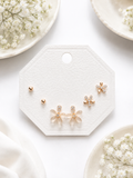 Anti-tarnish Blossom Glow Trio Combo Earrings