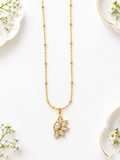 Marquise Cluster Leaf Pendant Necklace