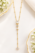 Anti-tarnish Crystal Lariat Y-Necklace