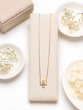 Anti-tarnish Four-Leaf Clover Crystal Pendant Necklace