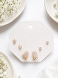 Anti-tarnish Leaves Glow Trio Earrings Combo