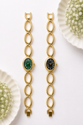Vintage Oval Dial Anti-Tarnish Gold Plated Chain Watch