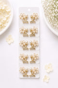 Korean Style Pearl Cherry Blossom Earrings