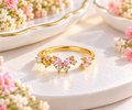 Gold-Plated Flutter Love Adjustable Ring