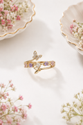 Butterfly Lavender Wrap Ring