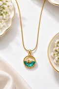 Gold-Plated Blue Whale Ocean Pendant Necklace