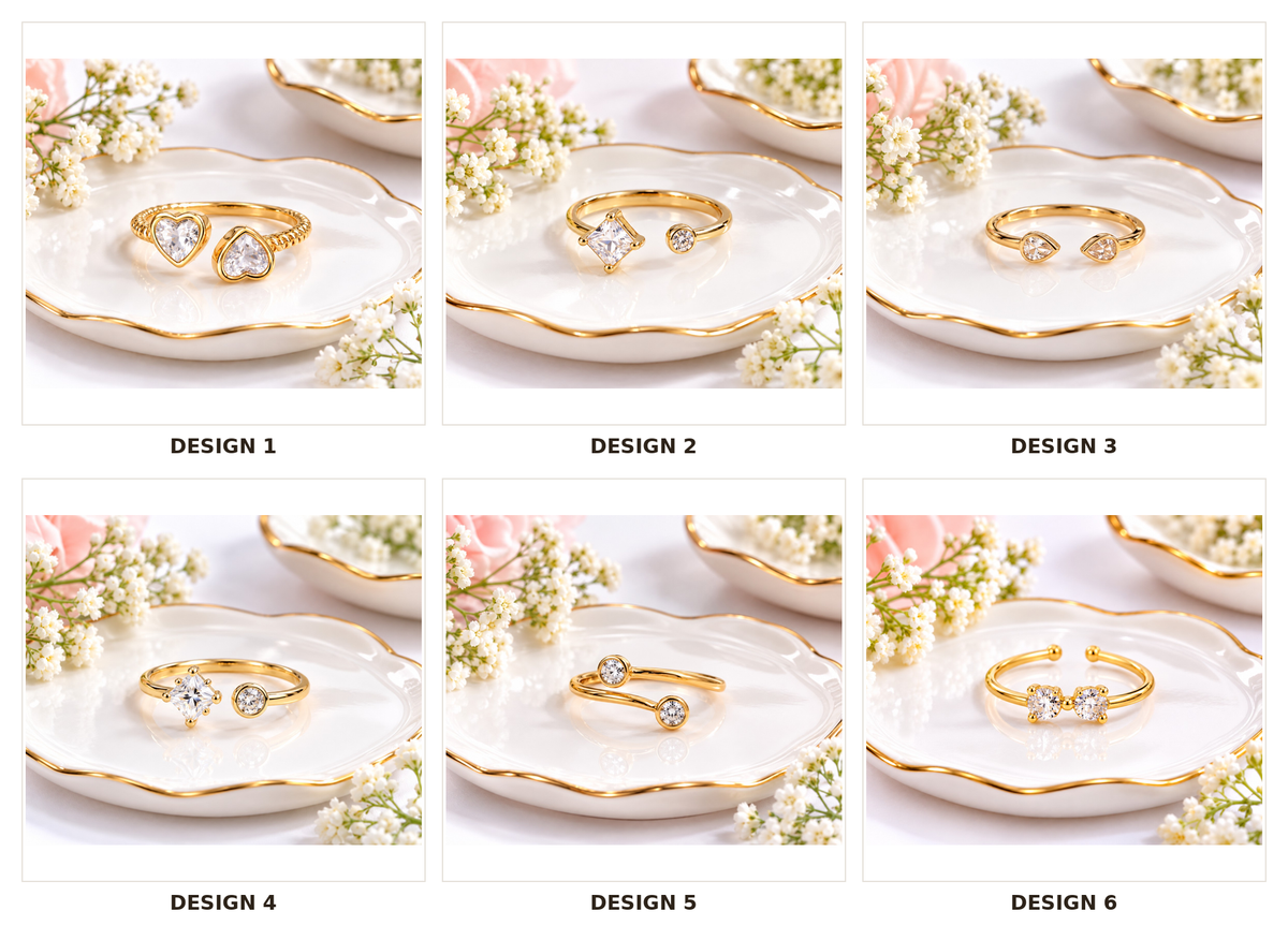 Korean-style Adjustable Anti-tarnish Finger Rings