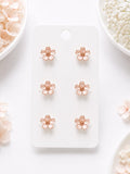 Korean Style Enamel Cherry Blossom Earring