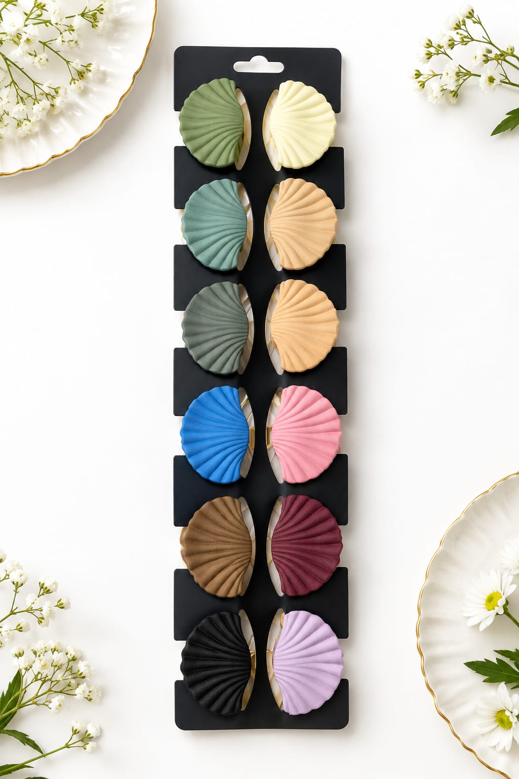 Shell Matte Hair Claw Clips - Medium