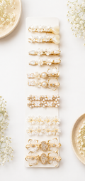 Floral Rhinestone Alligator Hair Clips