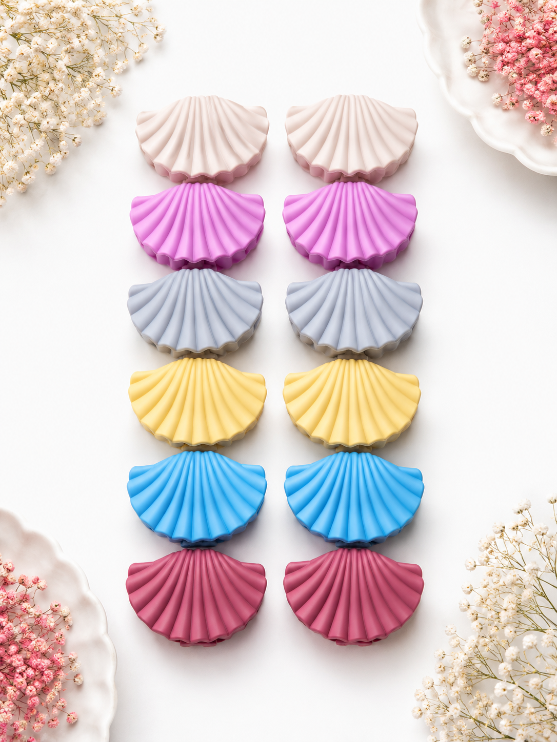 Seashell Hair Claw Clips