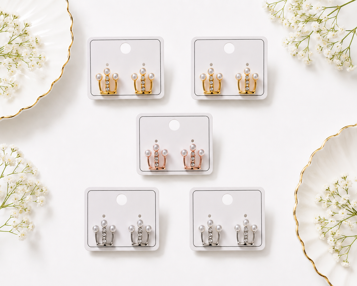 Crown Hoop Wrap Earrings