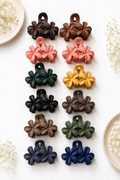 Double-Flower Matte Hair Claw Clips