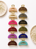Multicolor Beaded Metal Claw Clips