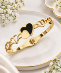Heart Luxe Anti-Tarnish Stainless Steel Bangle Bracelet