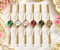Vintage-Inspired Round Shaped Bangle Bracelet Watch for Women