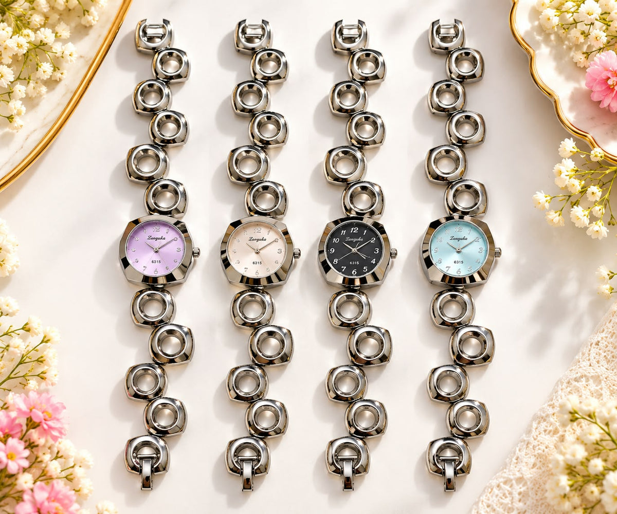 Women's Luxury Ring-Link Bracelet Watch