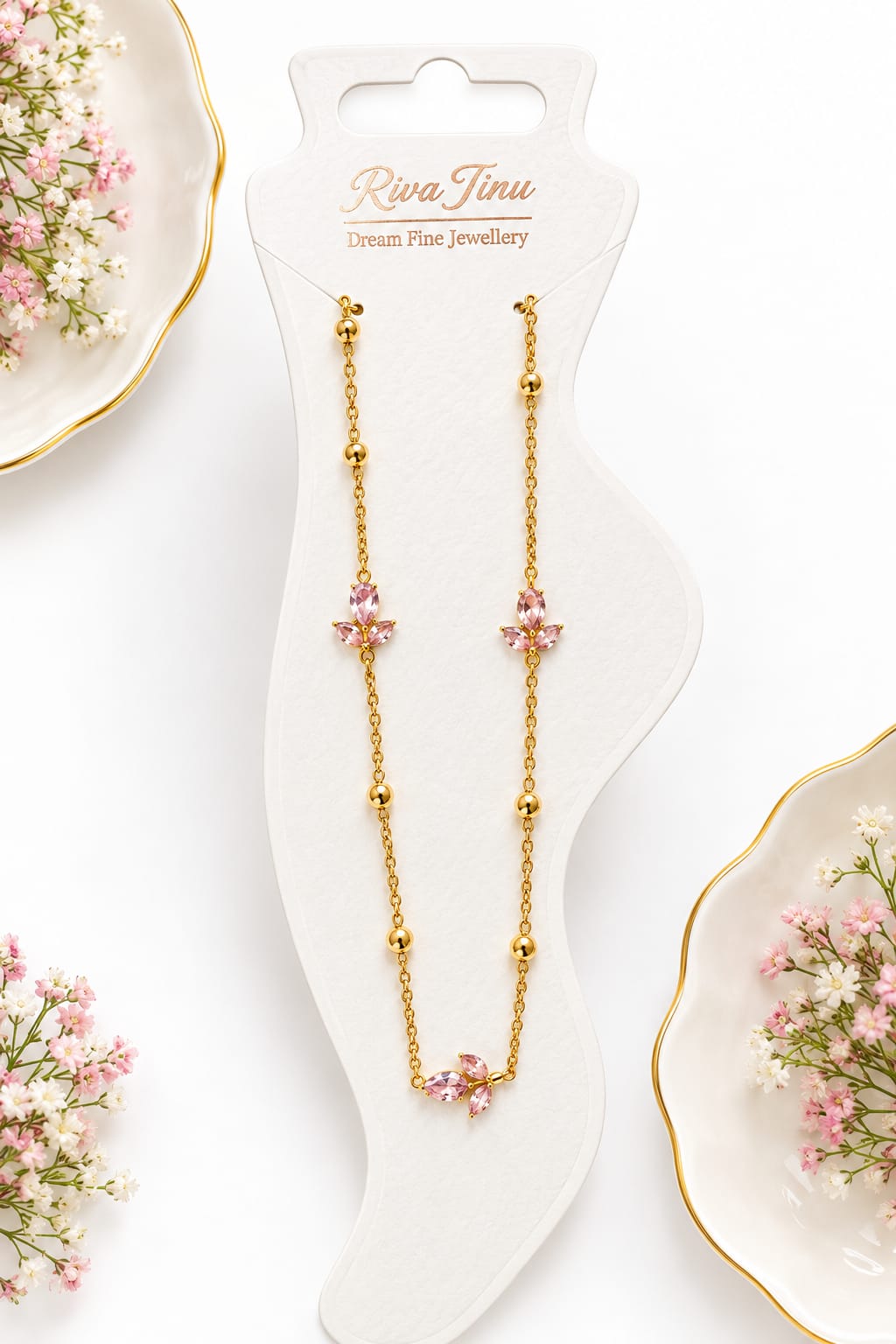 Anti-tarnish Tulip Anklet