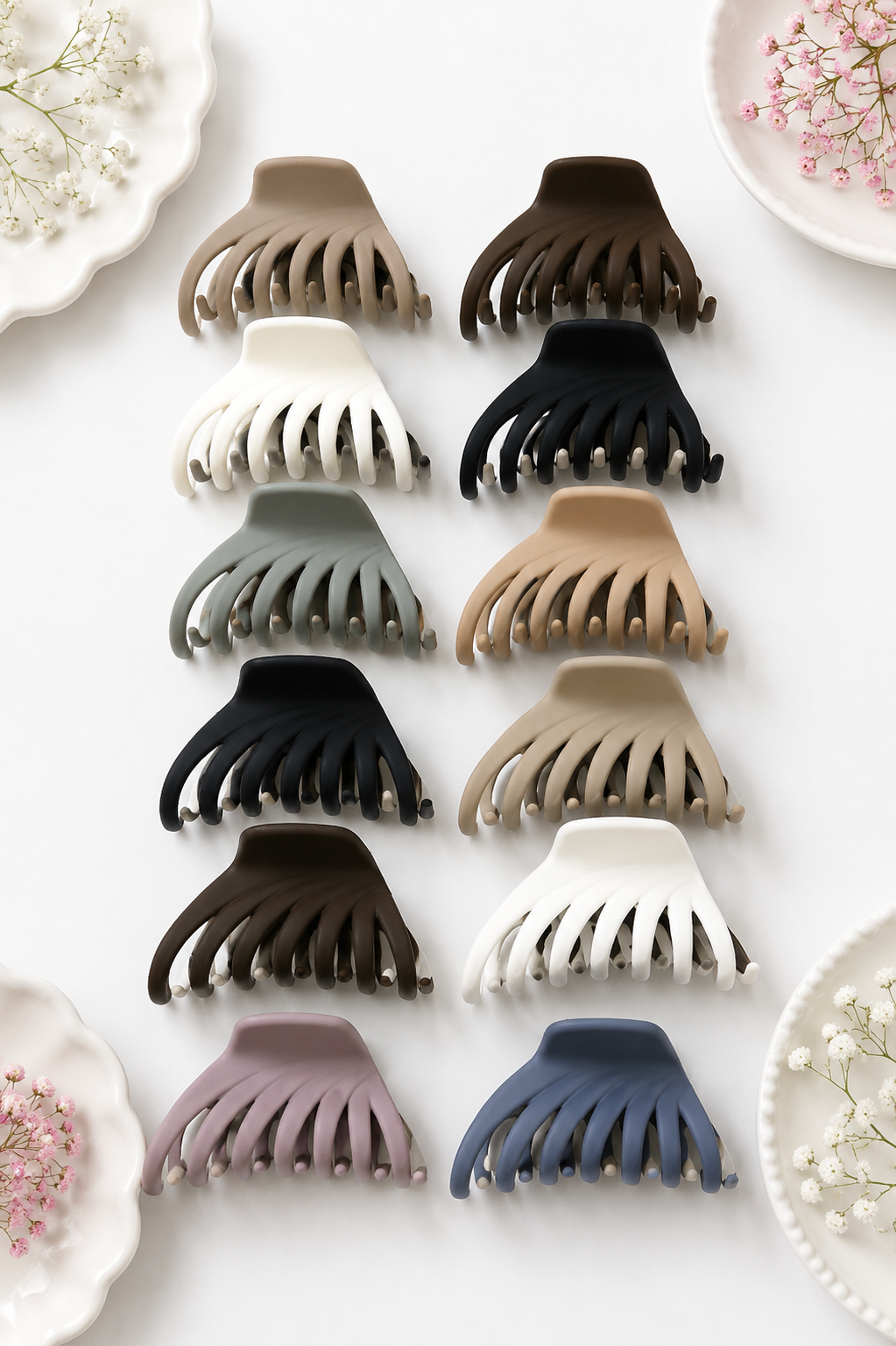 Matte Arc Comb Hair Claw Clips