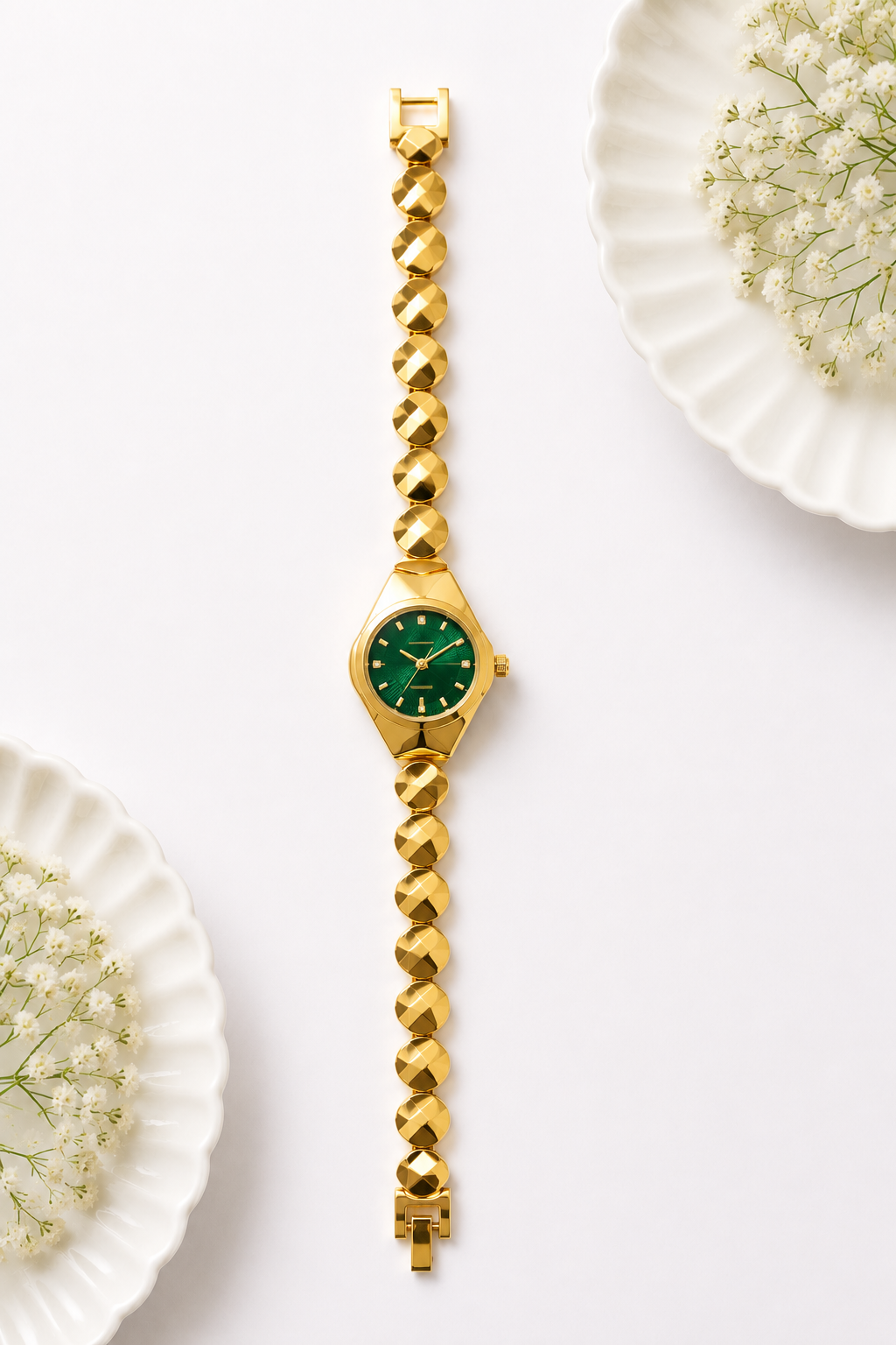 Green Oval Dial Watch