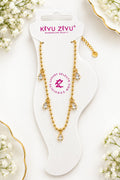 Gold Plated Teardrop Charm Anklet