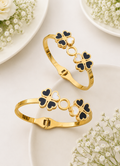 Four-leaf Clover Anti-Tarnish Stainless Steel Bangle Bracelet
