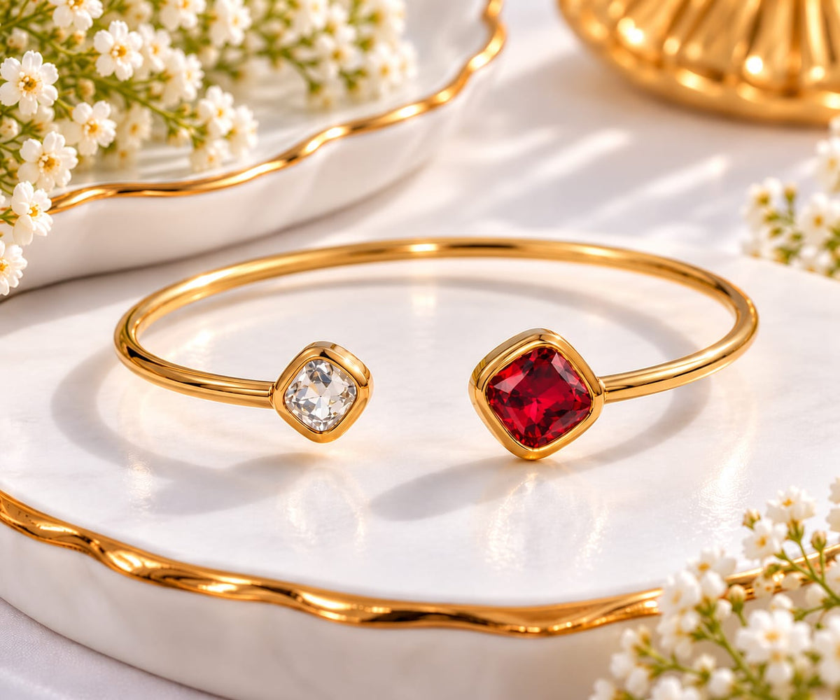 Elegant Gold-Plated Open Cuff Bracelet