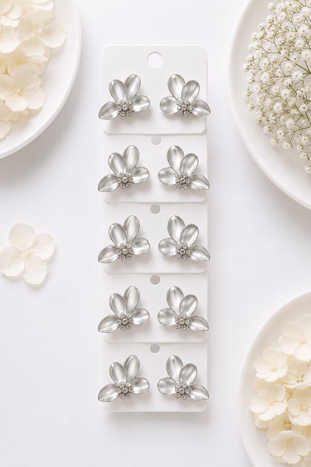 Korean Style Acrylic Petal Flower Earrings