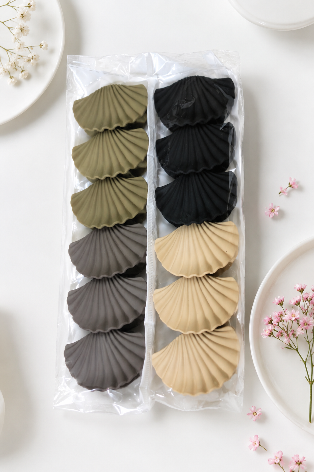 Matte Seashell Hair Claw Clips