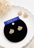 Cubic Zirconia Swan Stud Earrings
