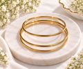 Classic Plain Stackable Bangle Set - Thin
