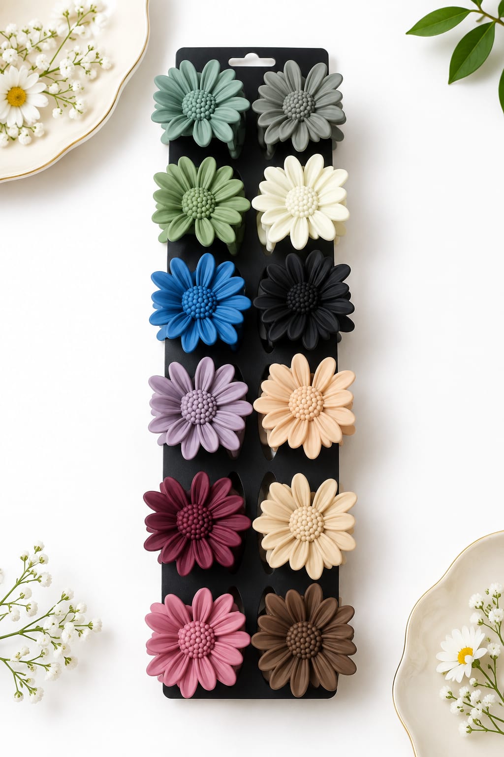 Sunflower Matte Claw Clips - Medium