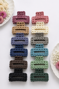 Matte Chain Link Rectangular Hair Claw Clips